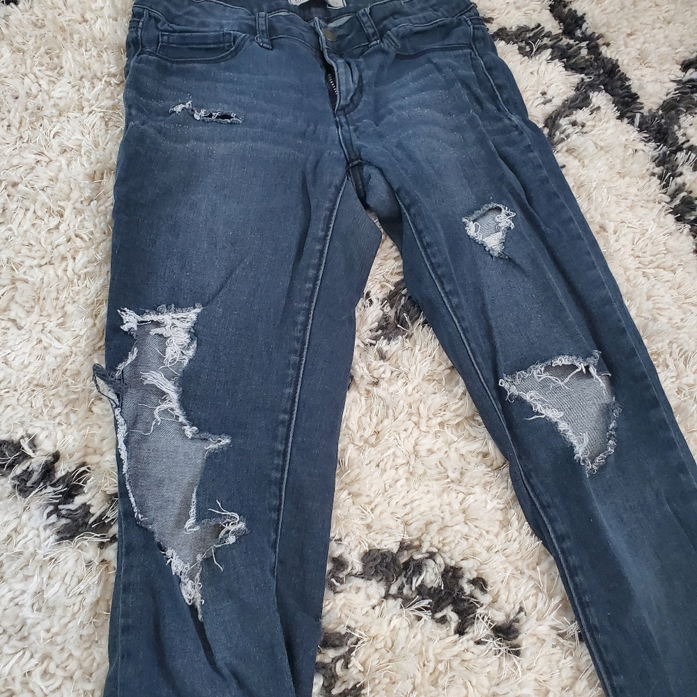 Distressed jeans